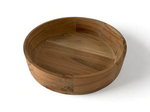 Kom van acaciahout , diameter 25cm en een rand van 5,5cm foto van de binnenzijde