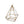 productfoto glazen piramide terrarium hoogte 21cm met gouden frame en gevuld met plantjes