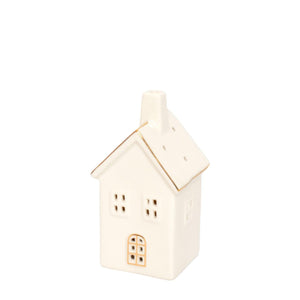 Nostalgisch huisje Keramiek wit met Lampje - WinQ!