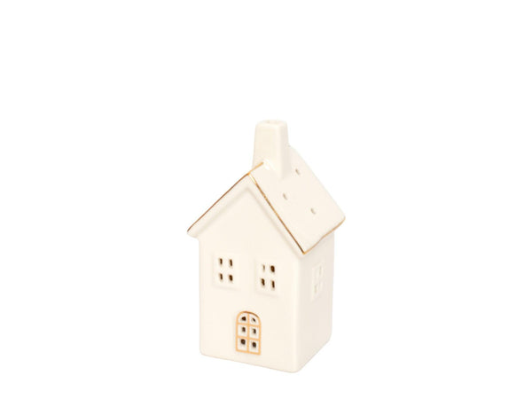 Nostalgisch huisje Keramiek wit met Lampje - WinQ!