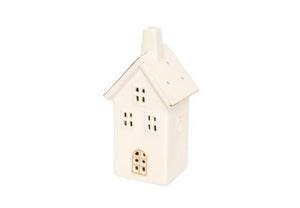 Nostalgisch huisje Groot Keramiek wit met Lampje - WinQ!