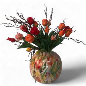 KunstBoeket Tulp Rood/ Oranje