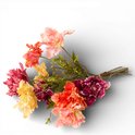 Colorful artificial flower bouquet, WinQ kunstbloemen, on white background
