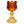 Glazen waxinelichthouder op voet amber en gele voet 7x14 cm - WinQ
