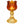 Glazen waxinelichthouder op voet amber en gele voet met brandend waxine 7x14 cm - WinQ
