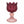 Glazen waxinelichthouder op voet bordeaux en pink voet 7x14 cm - WinQ