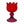 Glazen waxinelichthouder op voet rood en donkerrode voet 7x14 cm - WinQ