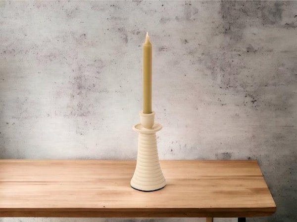 Aluminium Kaarsenhouder Off White 8,5x17cm - WinQ!