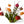 detail van tulpen op een tulpenvaas in diverse kleuren en soorten