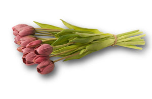 Gebonden boeket kunsttulpen in de kleur mauve 1 stuks- WinQ