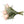 boeket roze tulpen met grijs. groen blad liggend gefotografeerd