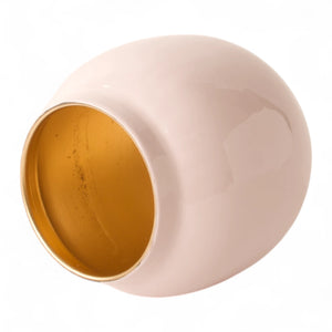 Liggende vaas zenith hoogglans lila metaal 17,5x17cm - WinQ