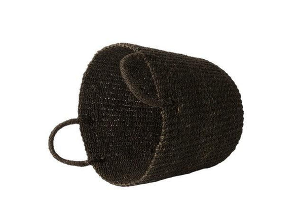 Mand Abaca Handvat Zwart 26x20cm liggend gefotografeerd