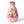 productfoto foto van metalen vaas in de maat 18x30m met een bloemenprint in pink - WinQ