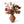 Zijden kunstbloemen op een vaas in de kleuren oud roze met diverse bloemen waaronder pluimhortensia Sering en Physalis