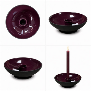 overzicht foto van de kandelaar metaal Ariska 11x11cm kleur Purple - WInQ