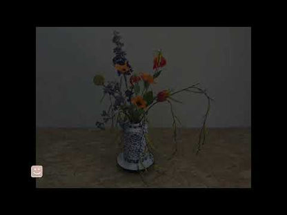 Kunstbloemen boeket met vaas Lavendel/ Roze/ Oranje
