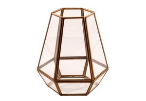 Glas Terrarium met Gouden afwerking 18x12cm - WinQ!