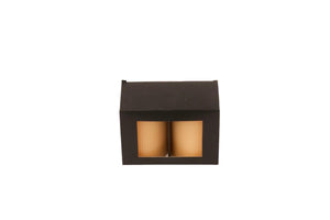 productfoto 2 stuks rabbelkaars 7x10cm soft Geel in zwarte doos