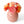 Vaas metaal 19x19x20cm in de kleur roze opening 11cm en kunst dahlia's- WinQ