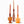 set van 3 glaskandelaren in een oranje terra combinatie- WinQ