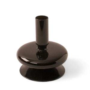 Glaskandelaar Zwart 9x11cm - WinQ