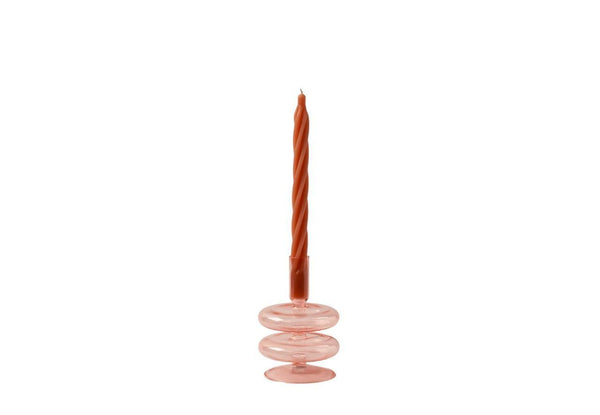 Set Glaskandelaren 3 stuks Rose / Lila - WinQ!