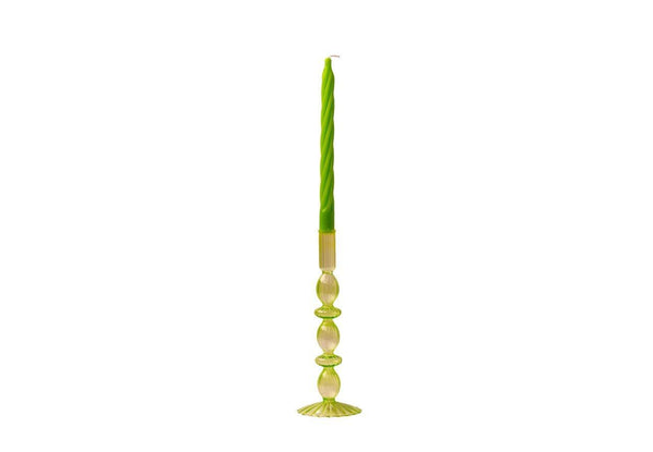 Set Glaskandelaren 4 stuks Groen/ Zwart - WinQ!