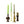 Set Glaskandelaren 4 stuks Groen/ Zwart - WinQ!