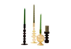 Glazen kandelaar licht Geel 9x28cm - WinQ!