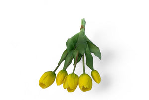 5 kunsttulpen in de kleur geel -WinQ
