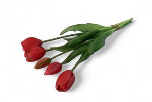 5 liggende kunsttulpen in de kleur fuchsia realtouch-WInQ