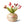 15 kunsttulpen op een glasvaas in de kleuren fuchsia, pink, mauve  op een metalen vaas met bloemdesign- WinQ