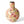 grote vaas van metaal met een tulpenprint in multicolor met een hoogte van 30cm en een diameter onder van 23cm en boven 8cm - WinQ