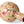 liggend gefotografeerde grote vaas van metaal met een tulpen print in multicolor met een hoogte van 30cm en een diameter onder van 23cm en boven 8cm - WinQ