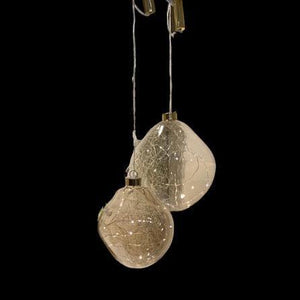Kerstverlichting Glass Ball Organic d:12cm Champagne-incl. Led-verlichting - WinQ!