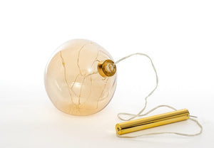 Kerstverlichting Glass Ball Organic d:12cm Champagne-incl. Led-verlichting - WinQ!